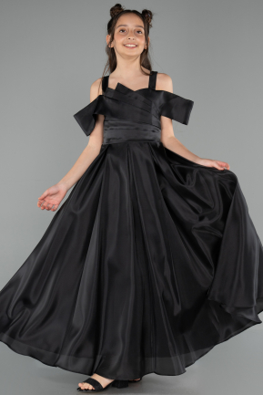 Long Black Girl Dress ABU5903