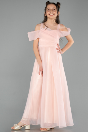 Long Salmon Girl Dress ABU5903