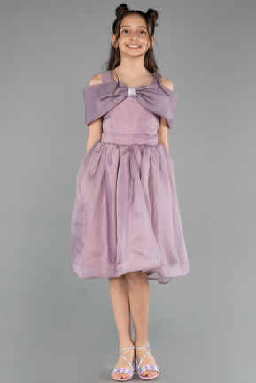 Front Short Back Long Lavender Girl Dress ABO108