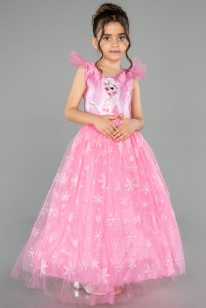 Long Pink Girl Dress ABU5906