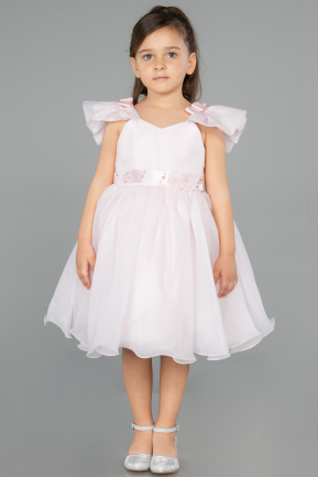 Long Powder Color Girl Dress ABU3722