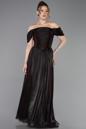Long Brown Chiffon Prom Gown ABU5920