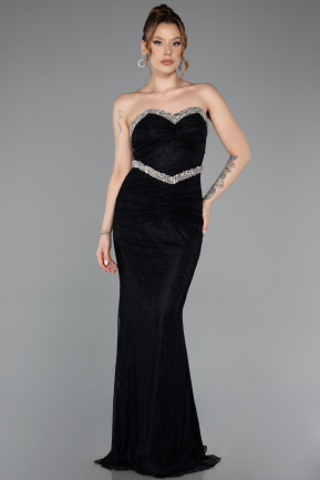 Long Black Dantelle Mermaid Prom Dress ABU5921