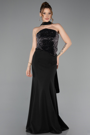 Long Black Mermaid Evening Gown ABU5924