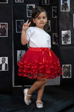 Red Girls Skirt KT106