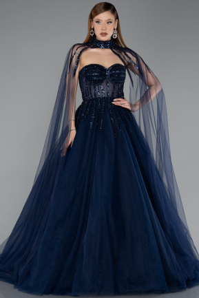 Long Navy Blue Evening Dress ABU5935