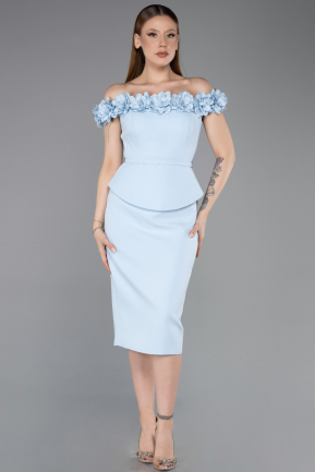 Midi Light Blue Cocktail Dress ABK2583