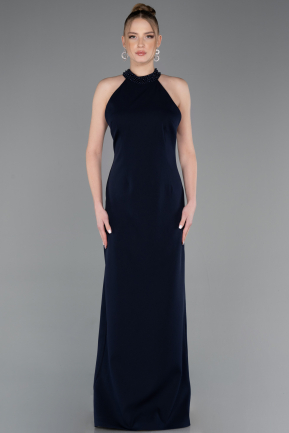 Long Navy Blue Prom Gown ABU5971