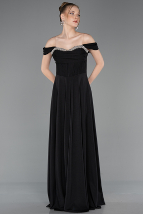 Long Black Prom Gown ABU5938