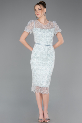 Mint Midi Beaded Cocktail Dress ABK2412