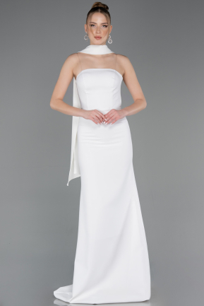 Long White Evening Dress ABU5981