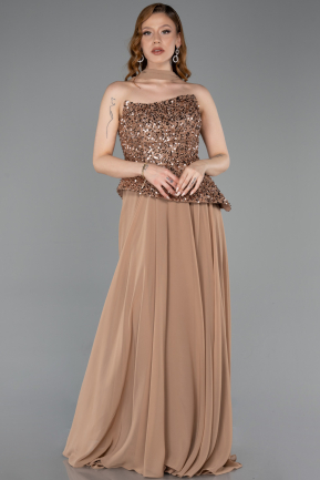 Copper Long Chiffon Evening Dress ABU5486