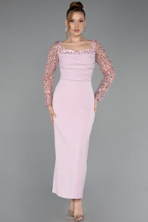 Powder Color Midi Cocktail Dress ABK2387
