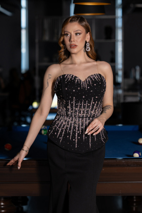 Long Black Evening Dress ABU5997