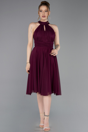 Short Plum Cocktail Dress ABK2612