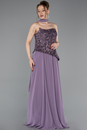 Lavender Long Chiffon Evening Dress ABU5486