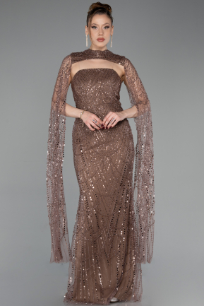 Long Copper Beaded Evening Dress ABU6104