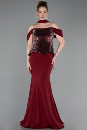 Long Burgundy Evening Dress ABU6094
