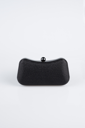Black Silvery Evening Bag KC249