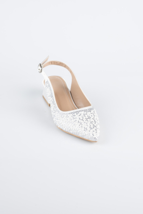 Silver Beaded Evening Shoe AB2100