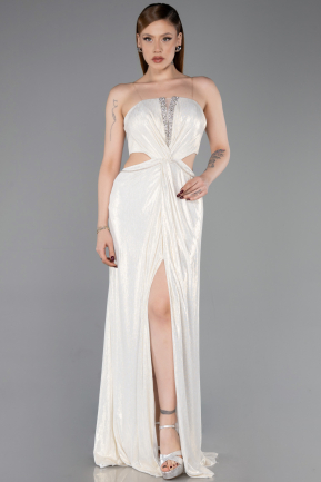 Long Beige Prom Gown ABU6127