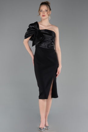 Midi Black Cocktail Dress ABK2625