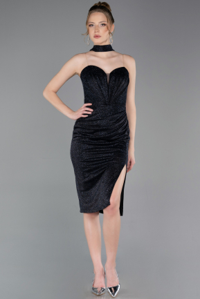 Midi Navy Blue Cocktail Dress ABK2627