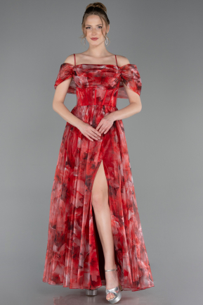 Red Long Evening Dress ABU5133