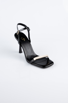 Black Leather Evening Shoe AB2117