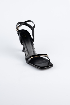 Black Leather Evening Shoe ABD2116