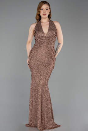 Long Copper Beaded Mermaid Prom Dress ABU6165