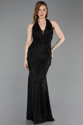 Long Black Beaded Mermaid Prom Dress ABU6165