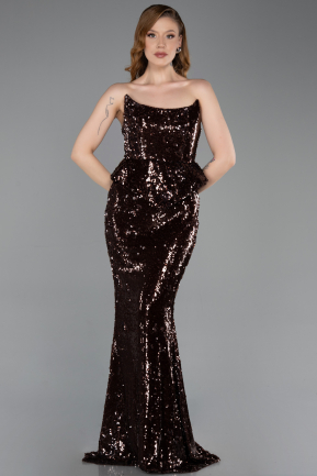 Long Brown Mermaid Prom Dress ABU5721