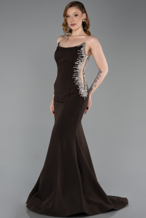 Long Brown Mermaid Evening Gown ABU6168