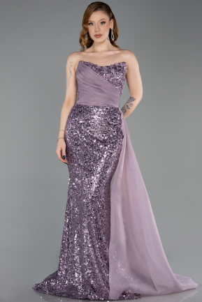 Long Lavender Scaly Evening Dress ABU6173