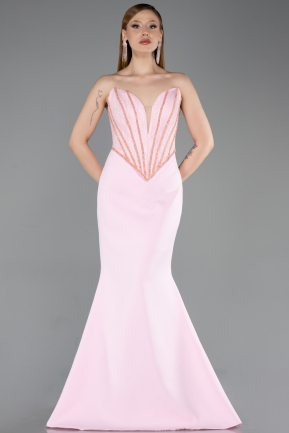 Pink Long Evening Dress ABU5568