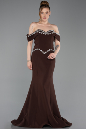 Long Brown Mermaid Prom Dress ABU6198