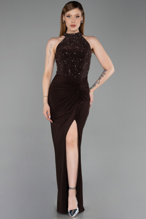 Long Brown Prom Gown ABU6215