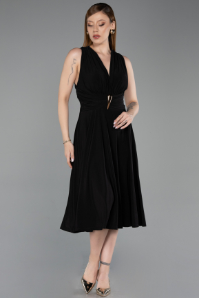 Midi Black Cocktail Dress ABK2636