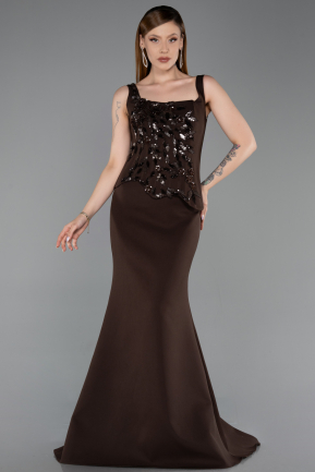 Long Brown Evening Dress ABU6225