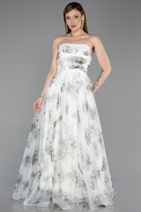 Long Olive Drab Evening Dress ABU6228