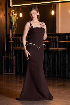Long Brown Evening Dress ABU6231