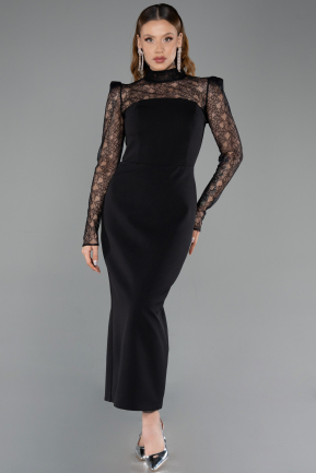 Midi Black Party Dress ABK2655