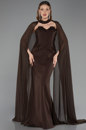 Long Brown Mermaid Prom Dress ABU6255
