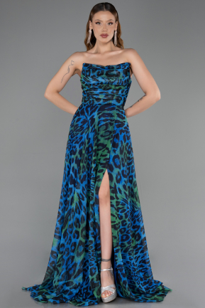 Long Sax Blue Evening Dress ABU6259