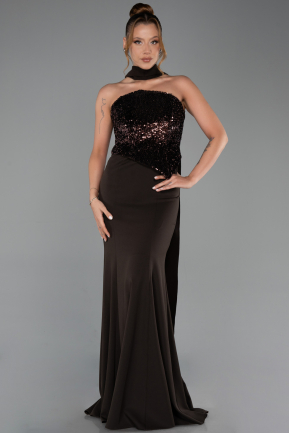 Long Brown Mermaid Prom Dress ABU5924