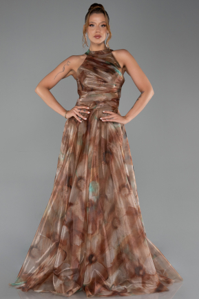 Long Olive Drab Evening Dress ABU6294