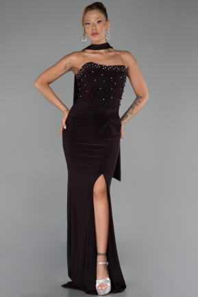 Long Brown Prom Gown ABU5564