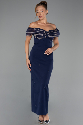 Midi Navy Blue Party Dress ABK2658
