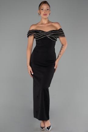 Midi Black Party Dress ABK2658